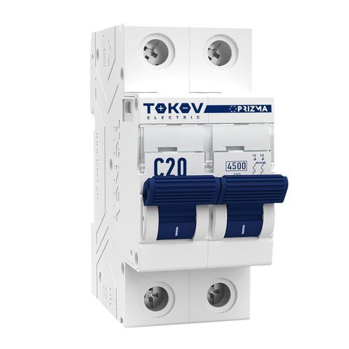Выключатель автоматический модульный 2П 20А 4.5кА х-ка C TOKOV ELECTRIC TKE-PZ45-MCBI-2-20-C, вид