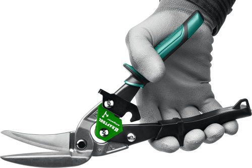 Ножницы по металлу KRAFTOOL левые удлинённые 280 мм, детальное фото