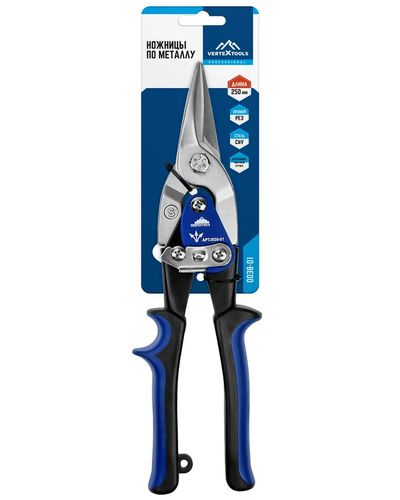 Ножницы по металлу VERTEXTOOLS PROFFESSIONAL 250 мм, прямой рез 0038-01, картинка