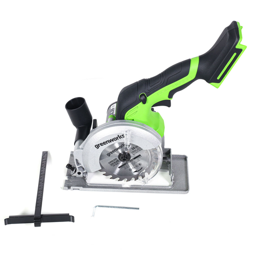Дисковая мини пила аккумуляторная GREENWORKS G24MCS 24V1х2Ач ЗУ, детальное фото