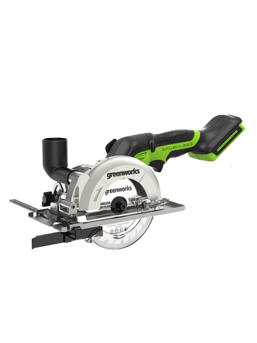 Дисковая мини пила аккумуляторная GREENWORKS G24MCS 24V1х2Ач ЗУ, детальное фото