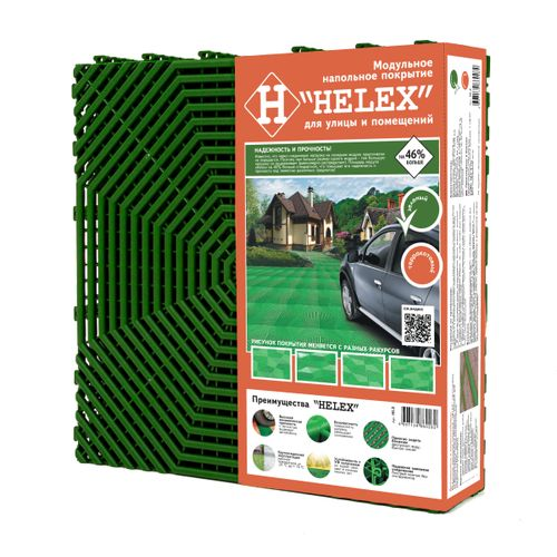 Покрытие модульное напольное Helex 41х41 см, крупный план