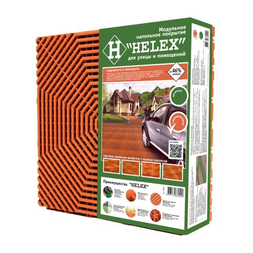 Покрытие модульное напольное Helex 6 шт, крупный план