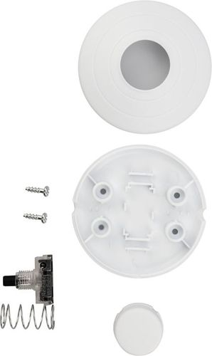 Выключатель-кнопка 250V 2А ON-OFF белый (напольный - для лампы) REXANT, детальное фото