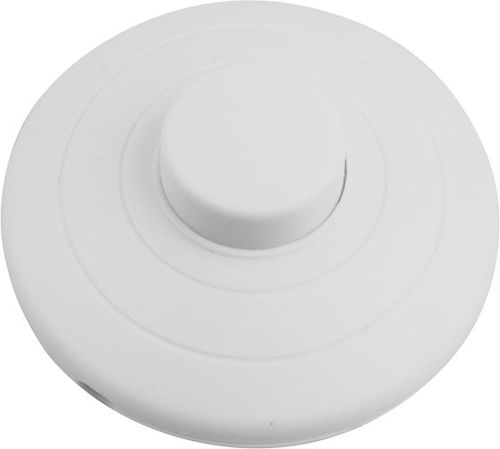 Выключатель-кнопка 250V 2А ON-OFF белый (напольный - для лампы) REXANT, фото