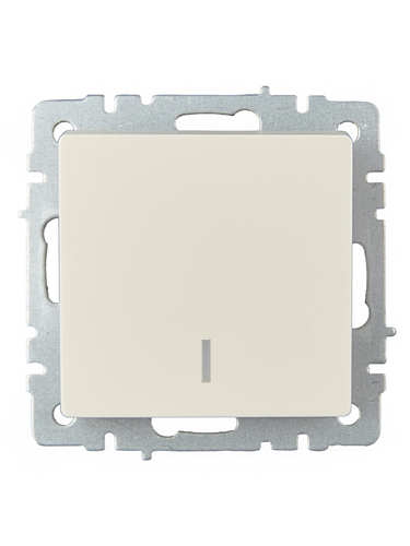 Выключатель 2-клавишный IEK BRITE BR-V10-1-10-K10 бежевый, фотография
