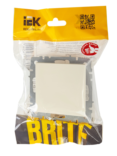 Выключатель 1-клавишный IEK BRITE BR-V12-0-10-K10 бежевый, изображение