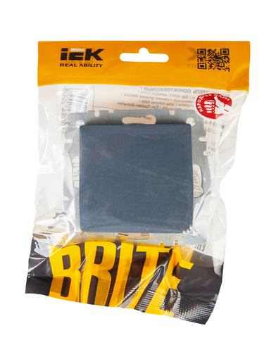 Выключатель 1-клавишный IEK BRITE BR-V10-0-10-K35 маренго, изображение
