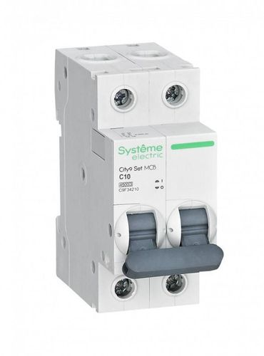Выключатель автоматический модульный 2п C 10А 4.5кА City9230В Systeme Electric C9F34210, фото