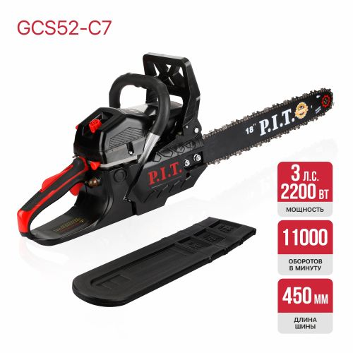 Пила бензиновая P.I.T. GCS52-C7 3 л.с 45 см, изображение