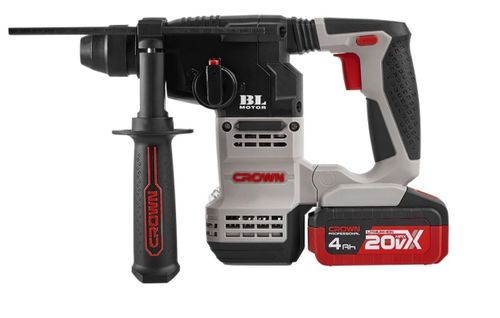 Перфоратор аккумуляторный CROWN CT28001HX-4 BMC 20В 2х4,0Ач, вид