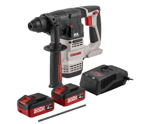 Перфоратор аккумуляторный CROWN CT28001HX-4 BMC 20В 2х4,0Ач, вид
