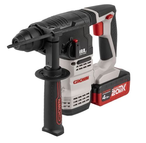 Перфоратор аккумуляторный CROWN CT28001HX-4 BMC 20В 2х4,0Ач, картинка