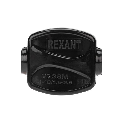 Зажим ответвительный У-739М (4-10/1,5-2,5 мм²) IP20 (сжим, орех) REXANT, крупный план