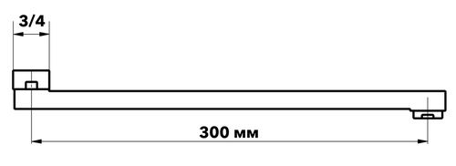 Излив плоский.,дл.300мм.,арт.EZR300L, вид