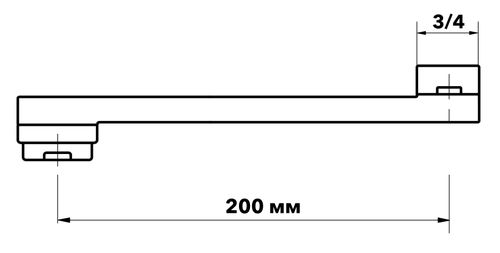 Излив плоский.,дл.200мм, арт.EZR200L, изображение