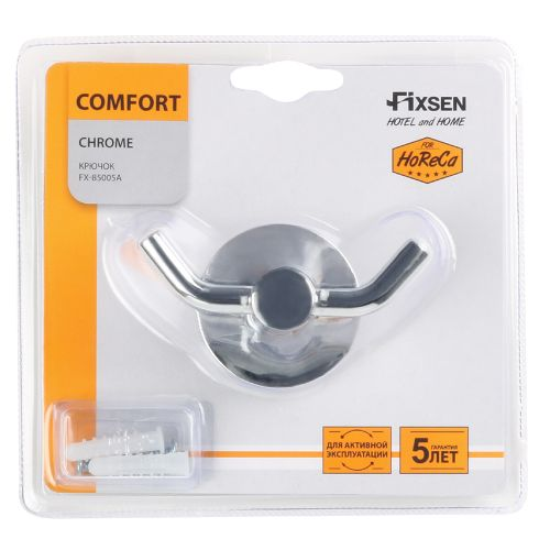 Крючок двойной хром comfort chrome 9х5х5, фото
