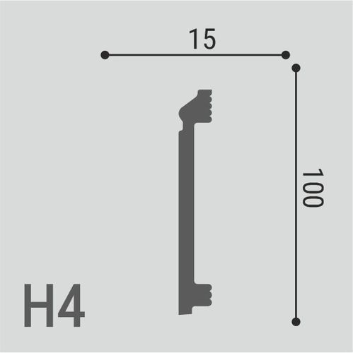 Плинтус напольный XPS POLYMER Н 4 100*15, картинка