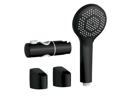 Душевой гарнитур NENO (стойка) 3 режима шланг 200 PVC черный, крупный план