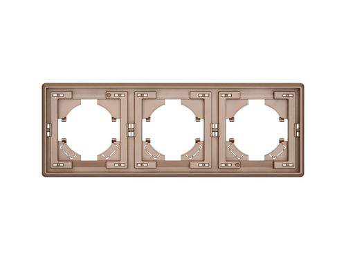 Рамка 3 поста ALTECH ENCORE 3PY шампань, картинка