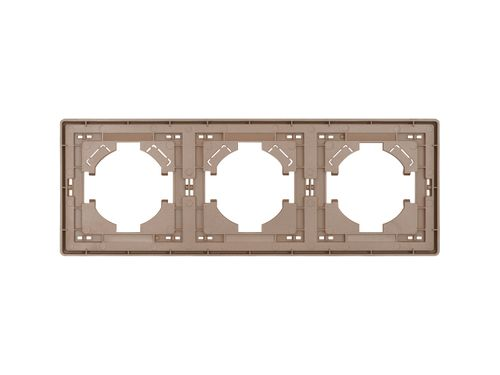Рамка 3 поста ALTECH ENCORE 3PY шампань, фотография