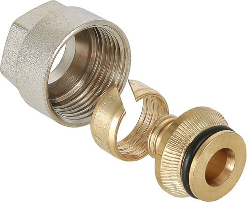 Фитинг латунь никелированная VALTEC для пластиковой трубы 3/4" х 20 мм, фото
