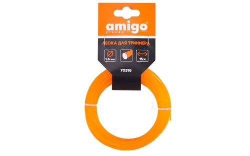 Леска для триммера AMIGO круг 1,6мм 15м, изображение