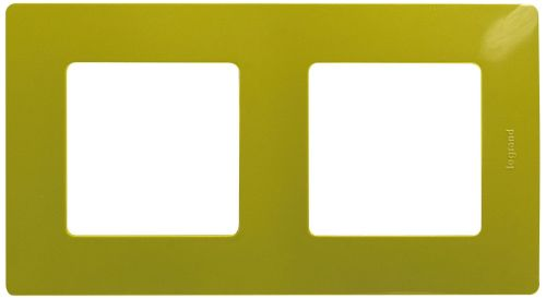 Рамка 2 поста Legrand Etika зеленый папоротник, фотография