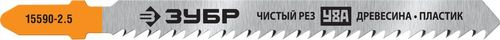 Полотно по дереву ЗУБР для лобзика 2 шт (&15590-2.5_z02), крупный план