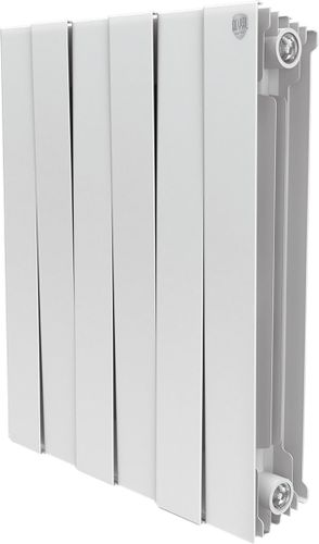 Радиатор биметаллический Royal Thermo PianoForte 500 6 секций белый, крупный план
