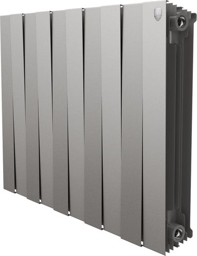Радиатор биметаллический Royal Thermo PianoForte 500 10 секций серебристый, фотография