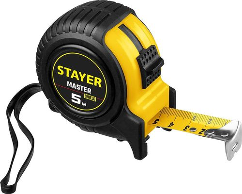 Рулетка ударпрочнная Stayer обрезиненная 5 м х 25 мм, картинка