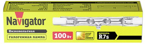 Галогенная лампа Navigator NH-J R7s 100 Вт 800 лм, крупный план