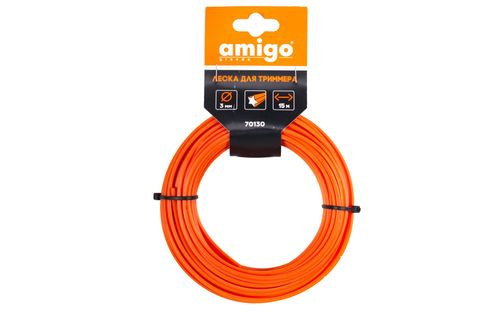 Леска для триммера AMIGO звезда 3мм 15м, изображение