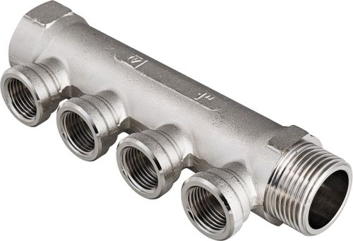 Коллектор латунь никелированная VALTEC O55004152 3/4"-1/2", картинка