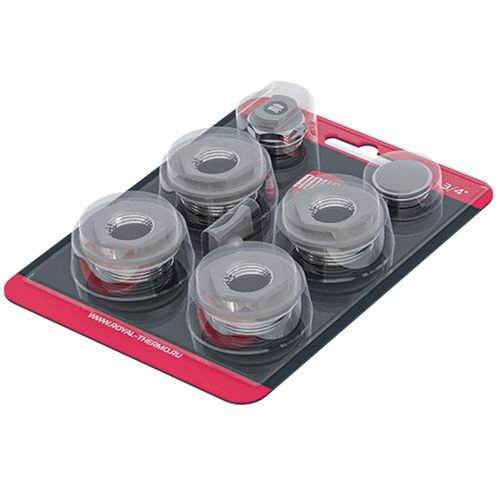 Комплект монтажный Royal Thermo 1”х 1/2" серебристый, вид