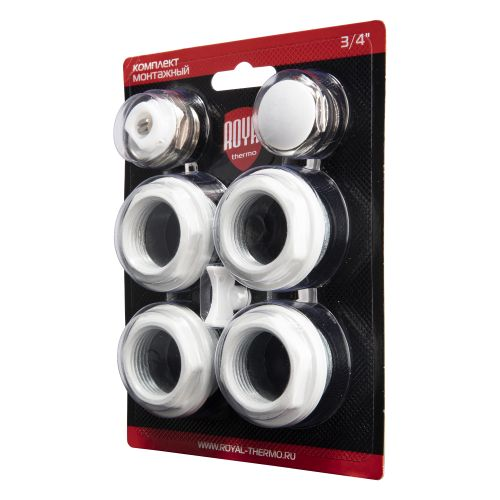 Комплект монтажный Royal Thermo 1”х 3/4" белый, изображение