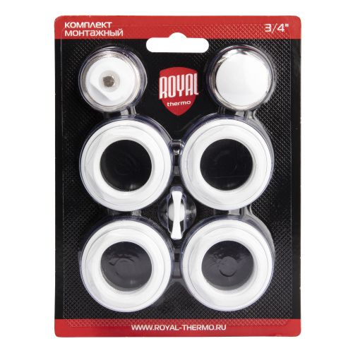 Комплект монтажный Royal Thermo 1”х 3/4" белый, вид
