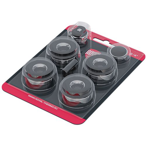 Комплект монтажный Royal Thermo 1”х 3/4" черный, детальное фото