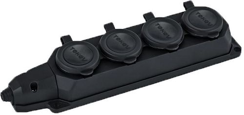 Колодка удлинителя 4-м 16А с заземл каучук TOKOV ELECTRIC TKE-C05-KK4-Z, изображение