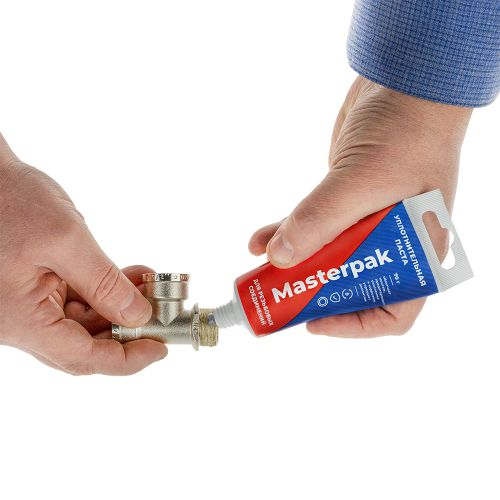 Комплект паста уплотнительная Masterpak 70 гр в тубе + лён, вид