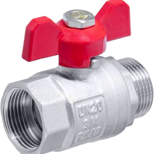 Кран шаровой 3/4" в/н бант, крупный план