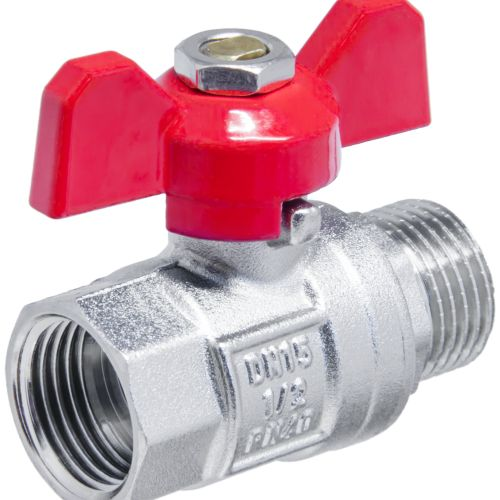 Кран шаровой 1/2" в/н бант, крупный план