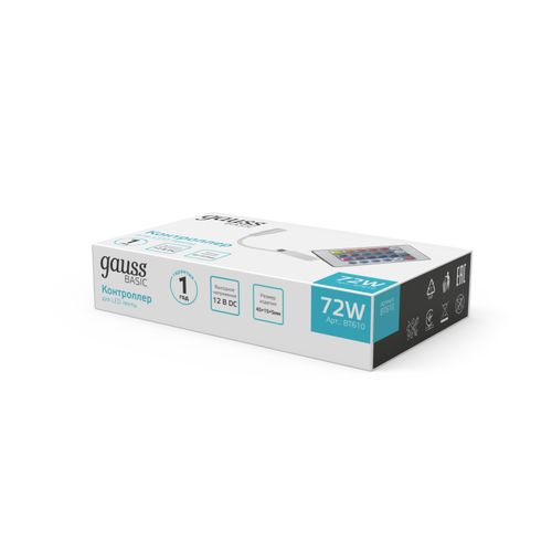 Контроллер RGB Gauss Basic для ленты LED 12V 72W, фото