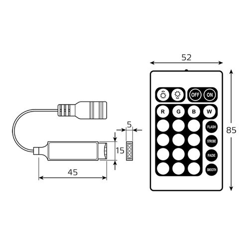 Контроллер RGB Gauss Basic для ленты LED 12V 72W, фотография