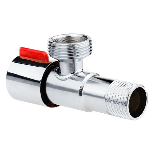 Кран угловой для бытовой техники с отражателем 1/2" х 3/4" н/н (с кран-буксой), стальной, крупный план