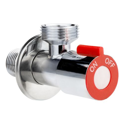 Кран угловой для бытовой техники с отражателем 1/2" х 3/4" н/н (с кран-буксой), стальной, вид