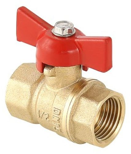 Кран шаровой латунь никелированный VALTEC СТАНДАРТ VT.122.G.05 3/4", детальное фото