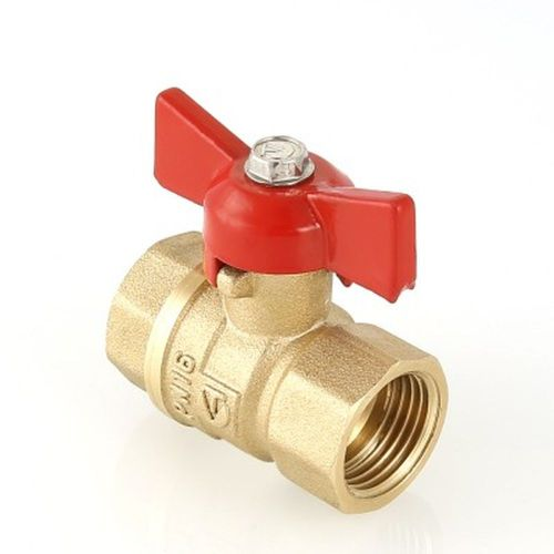 Кран шаровой латунь никелированный VALTEC СТАНДАРТ VT.122.G.05 3/4", изображение
