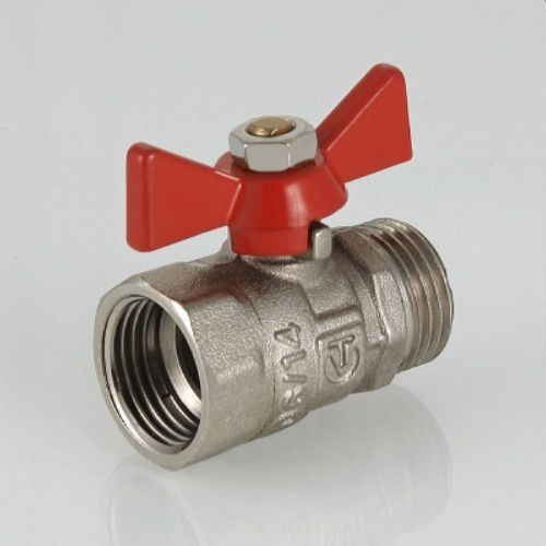 Кран шаровый латунь никелированный VALTEC COMPACT VT.093 3/4", вид